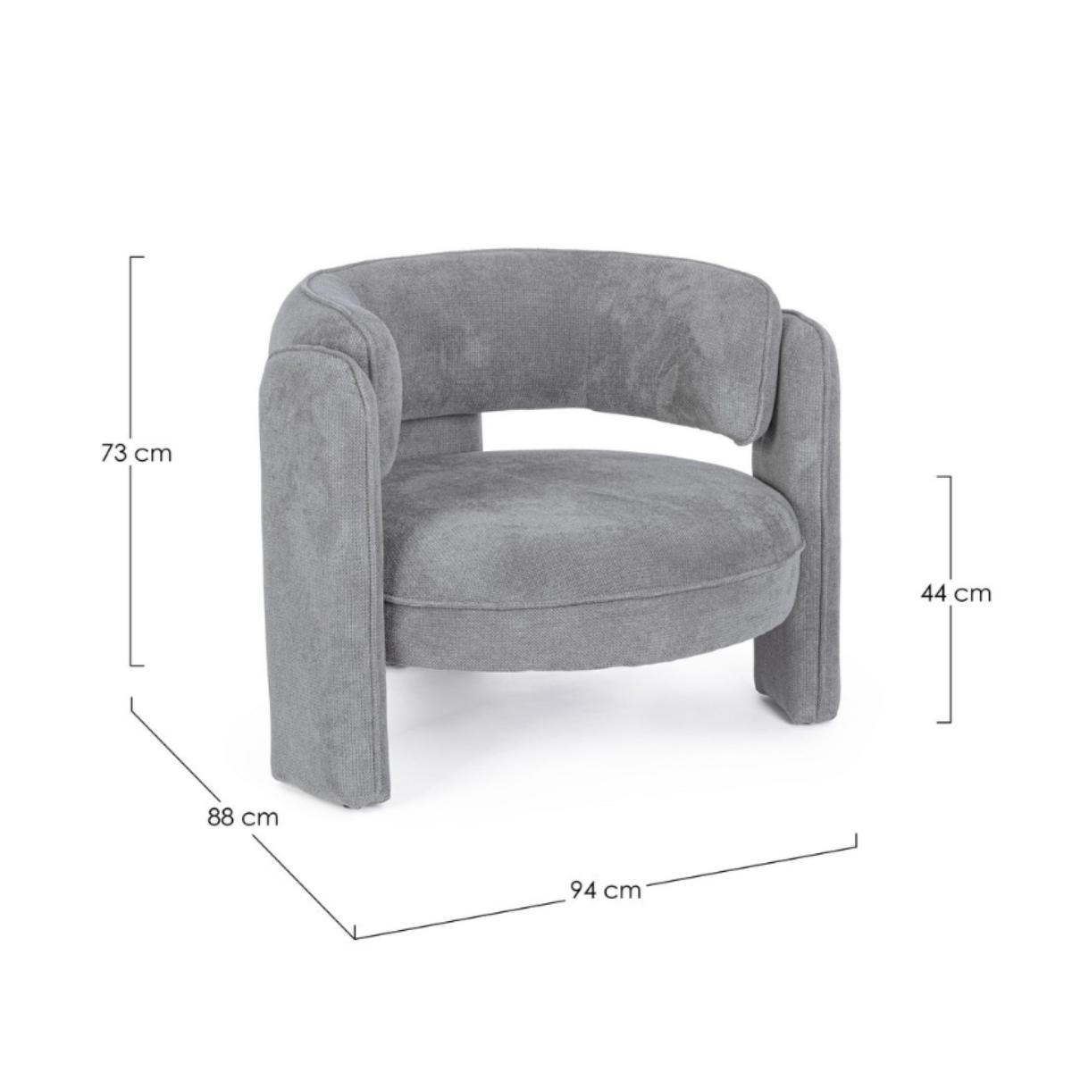 BT AMARA Grey design Upholstered indoor armchair